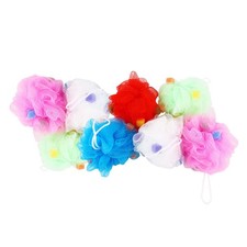 8pcs éponge boule de bain boule de bain Sponge à sompter la bulle de la