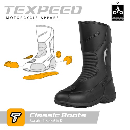 Bottes cuir moto - en,
