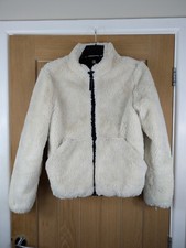 G-Star Raw Strett Padded Teddy Fleece Womens Large Fluffy Waffle Jacket Coat