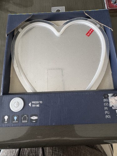 Miroir lumineux cœur led - miroir,