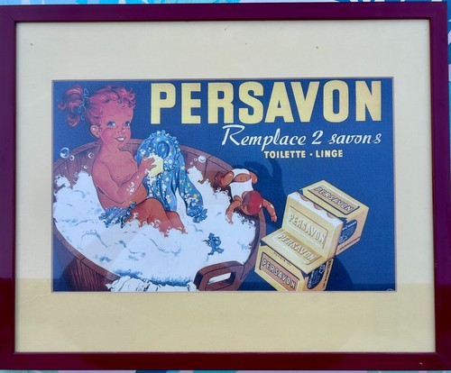 Affiche publicitaire encadrée