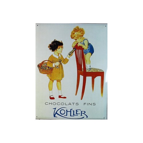 Plaque métal publicitaire - ,