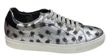 Paul Smith 'Basso' Sneakers Trainers Silver Leather Beetles  US 9 UK 8 EU 42 New