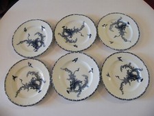 Sarreguemines Model Bird Flat Plates Bourgeois Music Instruments 1