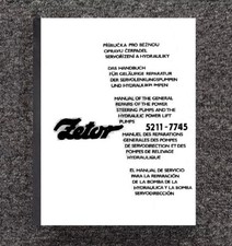 5211 Power Steering & Hydraulic Lift Pumps Service Manual Fits Zetor 7745 ZE-S-P