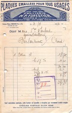 1942 ENAMELED PLATES FOR ALL USES ENAMELERY H P FORESTIER A MOREZ - M