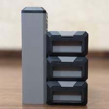 4 Pack VTG POSSO Media Box - Holds 12 Audio Cassette Tapes Each Stackable France