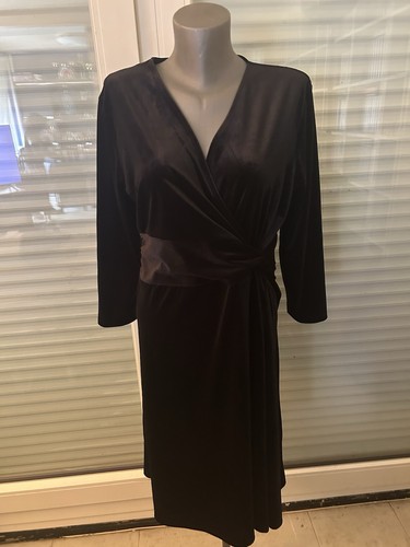 Robe velours noire - robe, drapée