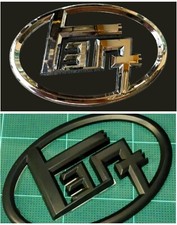 JDM FOR TEQ Front Rear Emblem Badge BLACK OR CHROME Size 13-16 Cm. Select One