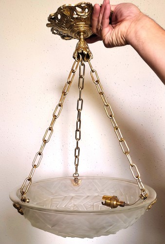 Lustre art déco - ., schneider.