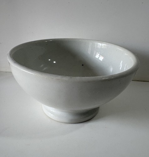 Ancien bol faience blanc - bol,