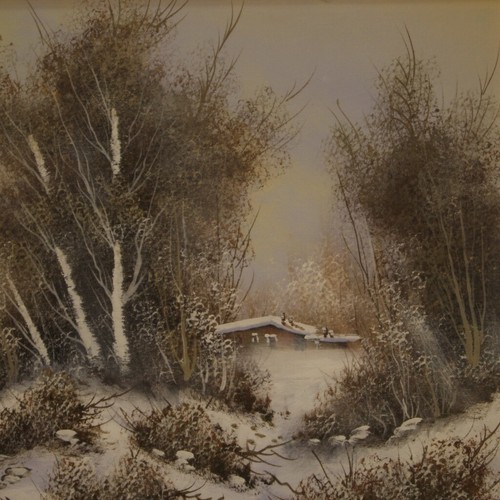 Peinture carré huile - huile, sur