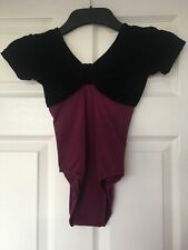 Neuf - Déguisements de danse ballet fille enfant vêtements de danse justaucorps velours bordeaux/raisin 