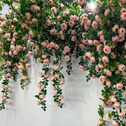Vigne rose artificielle 190cm - vigne,