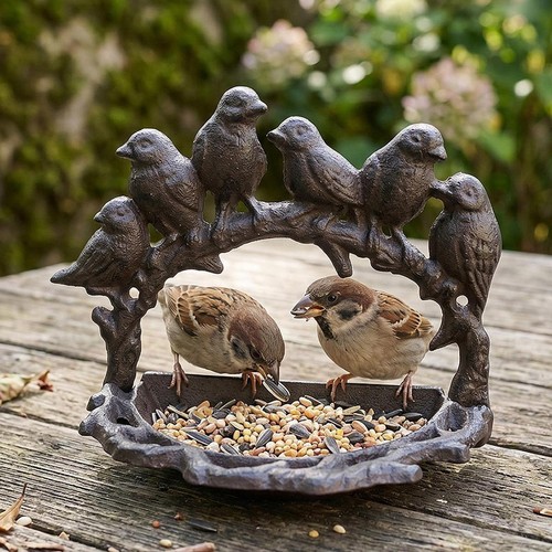 Mangeoire oiseaux fonte - à,