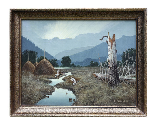 Huile sur toile signée - signée, a