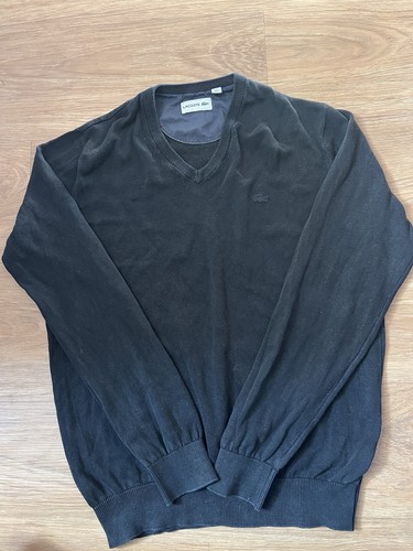 Lacoste pull homme - noir, col