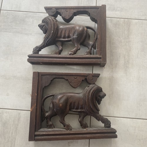 Lions bois medicis sculptures - medicis,