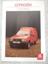 Citroen C15 C15E Super petrol C15D Diesel Van UK Brochure March 1988