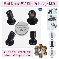 Lampe Vitrine Présentoir Stand Étagère Mini Spot Orientable Kit d Éclairage LED