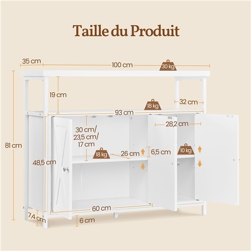 Buffet cuisine bahut avec - de,