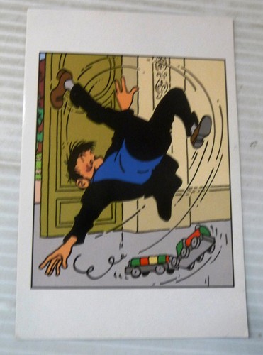 Carte postale tintin haddock - carte,