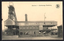 Old postcard Charleroi, coal mining Mambourg 