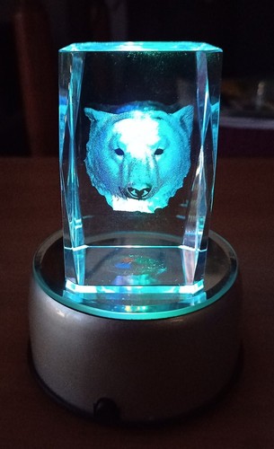 Rare cube cristal tête - 3d, "tÊte