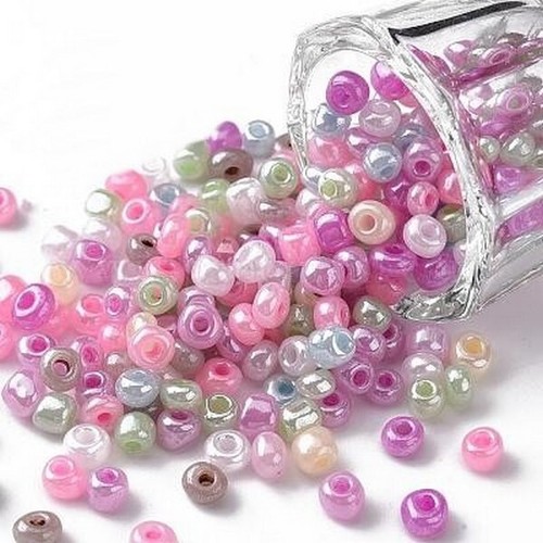Lot 500 perles rocaille - 500,