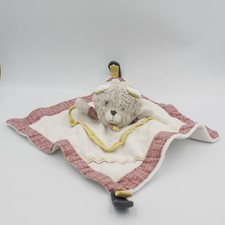 Doudou plat ours blanc gris