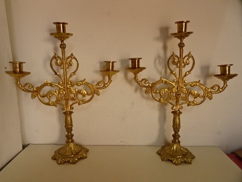 Paire bougeoirs - paire,