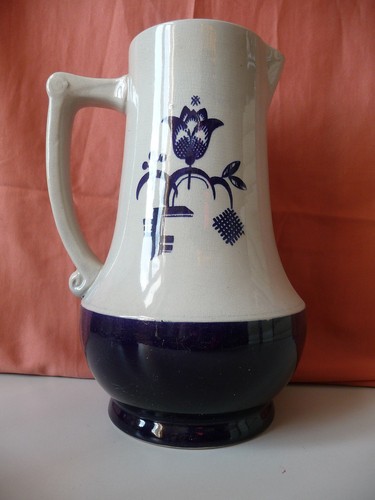 Ancien pichet faïence gris - ancien,