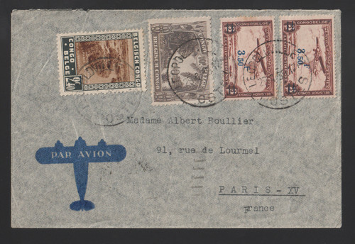 1939 lettre congo belge - lettre,