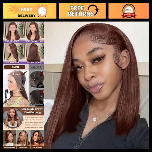 Short straight lace front - lace, bob