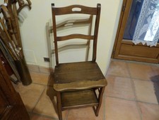 Antique wooden chair, stool, library, storage, 1930
