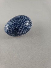 Blue Vintage Porcelain Egg