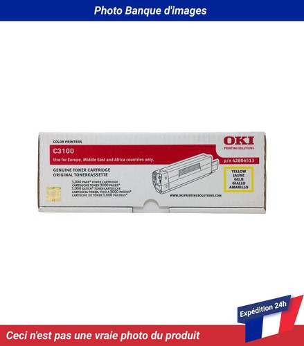 42804513 oki c3100 toner jaune - c3100,