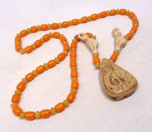 Collier sautoir ancien - , en