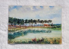 Peinture de Maurice MARTIN - Etang d'Aureilhan - Landes 