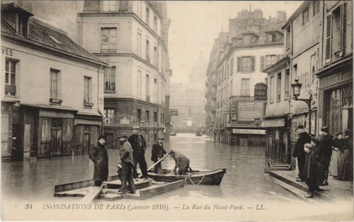 Cpa inondation 1900 paris - cpa,