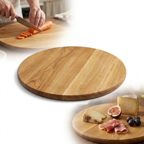 Planche ronde chêne - ronde, en