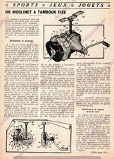 PECHE PECHEUR FIXED DRUM REEL / CUT PLAN 1949? FISHING