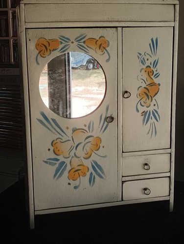 Armoire poupée bois peint - armoire,