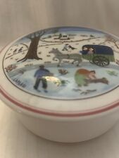 VTG Villeroy & Boch Gerard Laplau Porcelain Round Covered Box Luxembourg