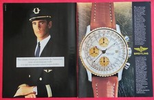 Press Advertising Watch NAVITIMER by BREITLING & Pierre CLARENCE Shirt 1989