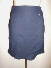 JUPE CRAYON EFFET GAUFFRE BLEU