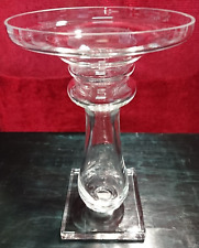 Large White Glass Standing Vase / Candle Holder from the POMAX Collection