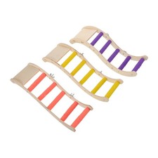  Échelle en bois pour perroquets, 3 pièces : perchoir pour cage, échafaudage et