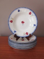 7 hollow plates 22.5 cm Digoin Sarreguemines model MARY LOU vintage