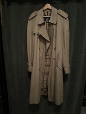 Burberry Trench Coat Authentic Original Unique Vintage Size L 42